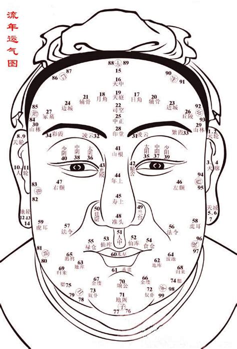 面相流年部位|1到100岁，面相流年气运图教你如何看自己的面相